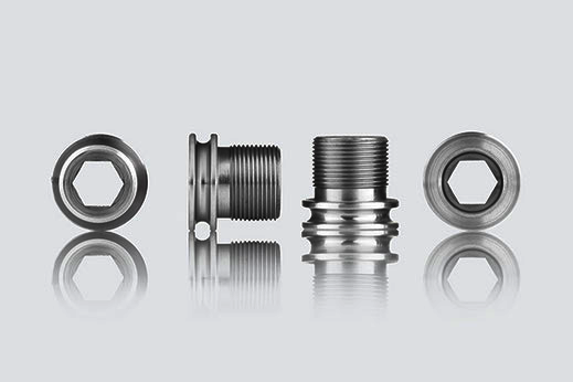 Adapter,WHED Wechsel-Gewindeadapter für Schalldämpfer, Edelstahl 1